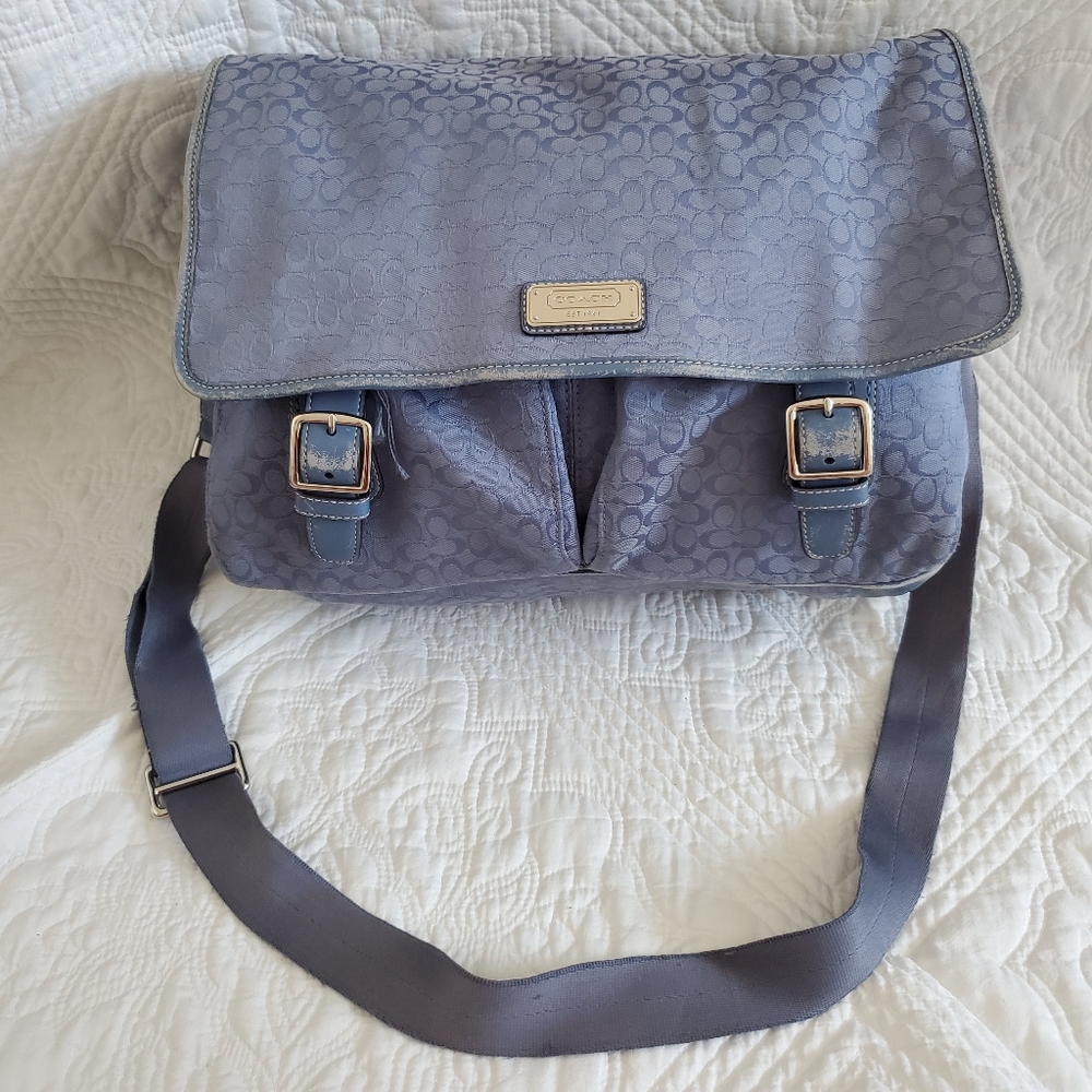 Lavender Blue Coach Messenger Bag